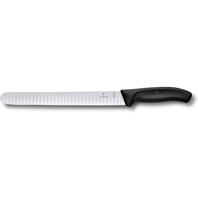 Victorinox Swiss Classic, Slicing Knife, Extra Sharp Blade, Fluted Edge, 25 cm, Stainless Steel, Black Victorinox Swiss Classic, Slicing Knife, Extra Sharp Blade, Fluted Edge, 25 cm, Stainless Steel, Black