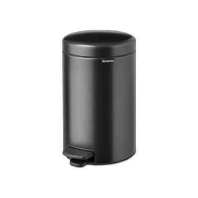 Brabantia NewIcon Pedal Bin 12 L Soft Close Waste Bin with Odour-Proof Lid and Plastic Inner Bucket Compact, Non-Slip Trash Can for Kitchen, Office, Bathroom, or Bedroom Confident Grey Brabantia NewIcon Pedal Bin 12 L Soft Close Waste Bin with Odour-Proof Lid and Plastic Inner Bucket Compact, Non-Slip Trash Can for Kitchen, Office, Bathroom, or Bedroom Confident Grey