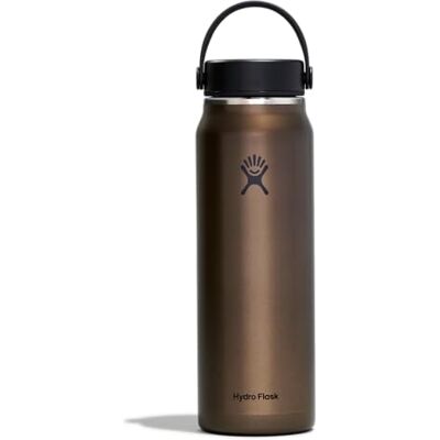 Hydro Flask Lightweight Water Bottle 946 ml (32 oz) Trail Series Vacuum Insulated Stainless Steel Reusable Water Bottle with Leakproof Flex Cap Wide Mouth Obsidian Hydro Flask Lightweight Water Bottle 946 ml (32 oz) Trail Series Vacuum Insulated Stainless Steel Reusable Water Bottle with Leakproof Flex Cap Wide Mouth Obsidian