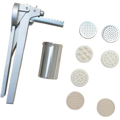 Kangnice Easy Manual Pasta Maker with Mold Set for Homemade Noodles Stainless Steel Kitchen Tool Pasta Extruder Kangnice Easy Manual Pasta Maker with Mold Set for Homemade Noodles Stainless Steel Kitchen Tool Pasta Extruder