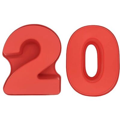 Van Der Linn Silicone Number Mould 20 Cake Baking Tin Mould Birthday EXTRA LARGE Van Der Linn Silicone Number Mould 20 Cake Baking Tin Mould Birthday EXTRA LARGE