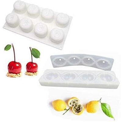 VALINK 2 Pcs 3D Fruit Pear Cherry Lemon Silicone Cake Molds, Baking Mousse Cake Decorative Mould, Dessert Muffin Chocolate Jelly Mould, DIY Silicone Bakeware Pan,Cake Pop Mold Baking Tray VALINK 2 Pcs 3D Fruit Pear Cherry Lemon Silicone Cake Molds, Baking Mousse Cake Decorative Mould, Dessert Muffin Chocolate Jelly Mould, DIY Silicone Bakeware Pan,Cake Pop Mold Baking Tray