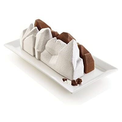 silikomart Silicone Cake Mould Modern Artic, Non-Stick, Pack of 1 Cake Mould, 3D Design, 250 x 92, h 87 mm, Volume 1000 ml, Made in Italy silikomart Silicone Cake Mould Modern Artic, Non-Stick, Pack of 1 Cake Mould, 3D Design, 250 x 92, h 87 mm, Volume 1000 ml, Made in Italy