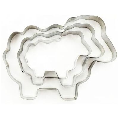Selecto Bake 3 Pieces of Farm Sheep, Lamb Cutters Set Stainless Steel Cookie Stamps Sandwich Cutter Fondant Cake Mould Biscuit Press Selecto Bake 3 Pieces of Farm Sheep, Lamb Cutters Set Stainless Steel Cookie Stamps Sandwich Cutter Fondant Cake Mould Biscuit Press
