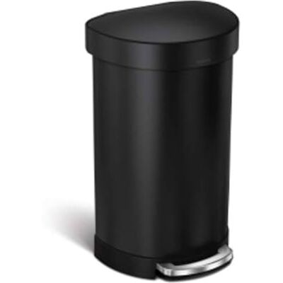 simplehuman Semi-Round Pedal Bin - Black - 45L simplehuman Semi-Round Pedal Bin - Black - 45L