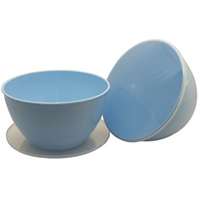 Just Pudding Basins Pudding Bowl with Clip-On Lid for Steamed Desserts, Microwave Cooking, Freezer Storage, Reusable Plastic Container, Pastel Sky Blue, 4 Pint 2.27L, 2 Pack Just Pudding Basins Pudding Bowl with Clip-On Lid for Steamed Desserts, Microwave Cooking, Freezer Storage, Reusable Plastic Container, Pastel Sky Blue, 4 Pint 2.27L, 2 Pack