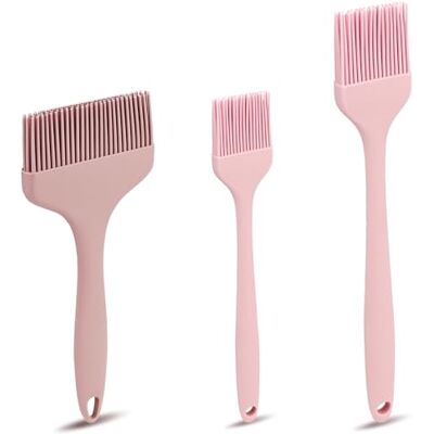 LELE LIFE 3 Sizes Silicone Basting Pastry Brush, Extra Large Cooking Brush for Oil Sauce Butter Marinade, Heat Resistant Food Brush for BBQ Grilling Kitchen Baking (Pink) LELE LIFE 3 Sizes Silicone Basting Pastry Brush, Extra Large Cooking Brush for Oil Sauce Butter Marinade, Heat Resistant Food Brush for BBQ Grilling Kitchen Baking (Pink)