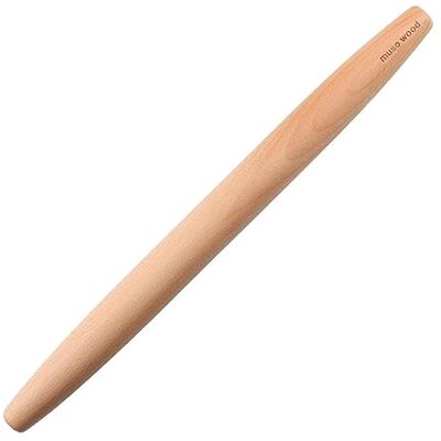 muso wood Rolling Pin for Baking 40cm Non stick wooden French rolling pin, wooden roller for Fondant, Pie Crust, Cookie, Pastry, Dough (Beech wood) muso wood Rolling Pin for Baking 40cm Non stick wooden French rolling pin, wooden roller for Fondant, Pie Crust, Cookie, Pastry, Dough (Beech wood)