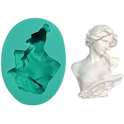 FOLODA Portrait Sculpture Fondant Cake Silicone Mold Pastry Chocolate Mould Candy Ice Cream Mold Baking Tool FOLODA Portrait Sculpture Fondant Cake Silicone Mold Pastry Chocolate Mould Candy Ice Cream Mold Baking Tool