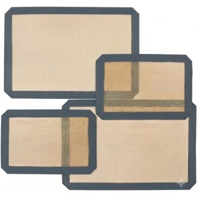 NTEK 4 Pack Silicone Baking Mat Set, Non Stick Reusable Oven Liners, Food Grade Heat Resistant Silicone Sheets for Pastry, Cookies, Bread, Pizza, Macarons & Rolling Dough NTEK 4 Pack Silicone Baking Mat Set, Non Stick Reusable Oven Liners, Food Grade Heat Resistant Silicone Sheets for Pastry, Cookies, Bread, Pizza, Macarons & Rolling Dough