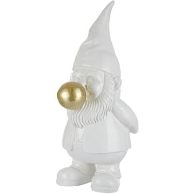 Kasanova Decorative Gnome Statue - Resin, White, 18.5x22x42.5cm Kasanova Decorative Gnome Statue - Resin, White, 18.5x22x42.5cm
