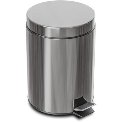 Amig Stainless Steel Pedal Trash Bin 20L - Trash Can Amig Stainless Steel Pedal Trash Bin 20L - Trash Can