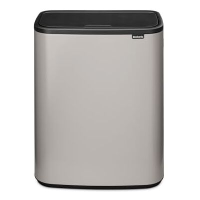 Brabantia Bo Touch Bin 2x30L – Extra Large Dual Compartment Soft Touch Waste Separation with Inner Buckets Space-Saving Rubbish Bin for Kitchen or Utility Soft Grey Brabantia Bo Touch Bin 2x30L – Extra Large Dual Compartment Soft Touch Waste Separation with Inner Buckets Space-Saving Rubbish Bin for Kitchen or Utility Soft Grey