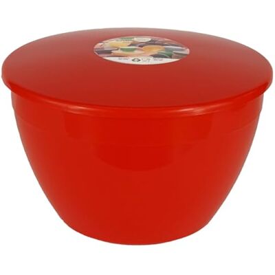 Just Pudding Basins 4 Pint Large Bowl with Lid for Steaming and Mixing Durable Plastic Dishwasher Safe Colour Red Just Pudding Basins 4 Pint Large Bowl with Lid for Steaming and Mixing Durable Plastic Dishwasher Safe Colour Red