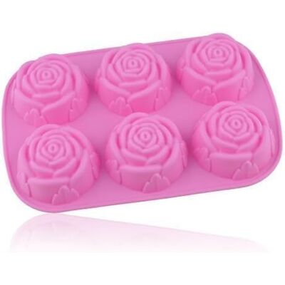 Pchnfei Pink Flower Silicone Bakeware Mould Tray for Cake/Chocolate/Candy/Jelly/Ice/Cookie and Cupcake Tins and Moulds Pchnfei Pink Flower Silicone Bakeware Mould Tray for Cake/Chocolate/Candy/Jelly/Ice/Cookie and Cupcake Tins and Moulds