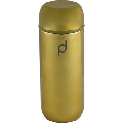 Grunwerg - Drink Pod Vacuum Flask - 200ml - Metallic Gold - Double Wall - LeakProof Grunwerg - Drink Pod Vacuum Flask - 200ml - Metallic Gold - Double Wall - LeakProof