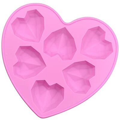 XUELIYUN Heart Shaped Silicone Mold 6 Cavity Non-Stick Silicone Mold Chocolate Moulds DIY Bakeware Molds for Baking XUELIYUN Heart Shaped Silicone Mold 6 Cavity Non-Stick Silicone Mold Chocolate Moulds DIY Bakeware Molds for Baking