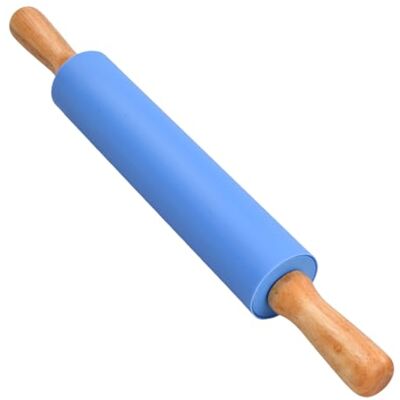 Zirax Premium Wooden Silicone Rolling Pin for Baking Professional Dough Roller and Pastry Board Accessories for Pizza Dough, Fondant, Pie Crust and Cookies Essential Kitchen Baking Tools Zirax Premium Wooden Silicone Rolling Pin for Baking Professional Dough Roller and Pastry Board Accessories for Pizza Dough, Fondant, Pie Crust and Cookies Essential Kitchen Baking Tools
