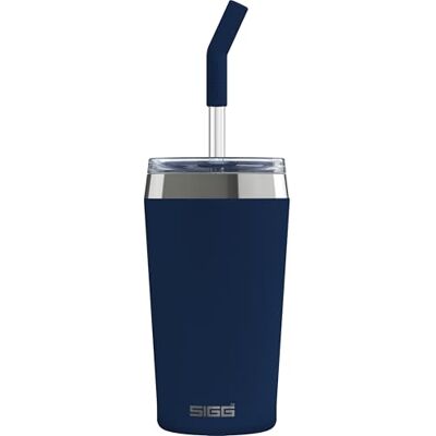 Sigg Helia Travel Mug, Double-Walled Insulated Thermal Cup with Glass Straw, Leakproof Stainless Steel Tumbler for Hot and Cold Drinks Sigg Helia Travel Mug, Double-Walled Insulated Thermal Cup with Glass Straw, Leakproof Stainless Steel Tumbler for Hot and Cold Drinks
