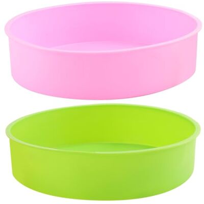 Sirxlevcy 2Pcs Silicone Cake Molds,8 Inch Round Cake Tins,Non Stick Baking Molds,Bakeware for Chocolate Cookies/Breads Sirxlevcy 2Pcs Silicone Cake Molds,8 Inch Round Cake Tins,Non Stick Baking Molds,Bakeware for Chocolate Cookies/Breads