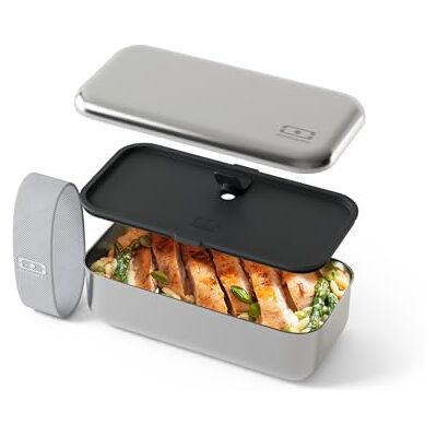 monbento Stainless Steel Bento Box Sense Grey Coton Metal Lunch Box for Work/Meal Prep/Picnics Leakproof Food Container Ovenproof – Microwavable Dishwasher & Freezer Safe Food Grade monbento Stainless Steel Bento Box Sense Grey Coton Metal Lunch Box for Work/Meal Prep/Picnics Leakproof Food Container Ovenproof – Microwavable Dishwasher & Freezer Safe Food Grade