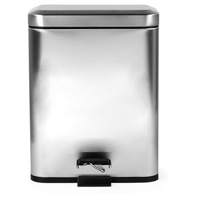 Beldray Double Compartment Bin – 5 Litre Dual Separation Waste Bin, Rectangular Rubbish Bin, Removable Inner Buckets, Suitable For Bedrooms & Bathrooms, Foot Pedal Function, Stainless Steel Beldray Double Compartment Bin – 5 Litre Dual Separation Waste Bin, Rectangular Rubbish Bin, Removable Inner Buckets, Suitable For Bedrooms & Bathrooms, Foot Pedal Function, Stainless Steel