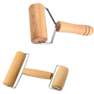 EMASDGEY Ergonomic Handle Wooden Rolling Pin for Baking, C 2PCS Ergonomic Handle, Beechwood Pastries Roller Practical Kitchen Tool for Baking Cooking and Food Preparation EMASDGEY Ergonomic Handle Wooden Rolling Pin for Baking, C 2PCS Ergonomic Handle, Beechwood Pastries Roller Practical Kitchen Tool for Baking Cooking and Food Preparation