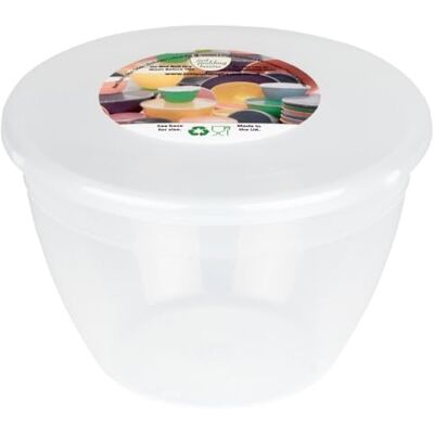 Just Pudding Basins 1 Pint Plastic Pudding Bowls with Lids, Reusable Steaming and Microwave Food Storage Containers for Christmas Desserts, Clear Kitchen Basins, 570ml 6 Pack Just Pudding Basins 1 Pint Plastic Pudding Bowls with Lids, Reusable Steaming and Microwave Food Storage Containers for Christmas Desserts, Clear Kitchen Basins, 570ml 6 Pack
