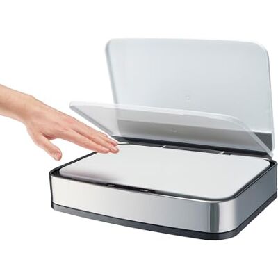 Cooks Professional Replacement Sensor Lid for 75L Recycling Bin LID ONLY Battery Powered White/Silver Cooks Professional Replacement Sensor Lid for 75L Recycling Bin LID ONLY Battery Powered White/Silver