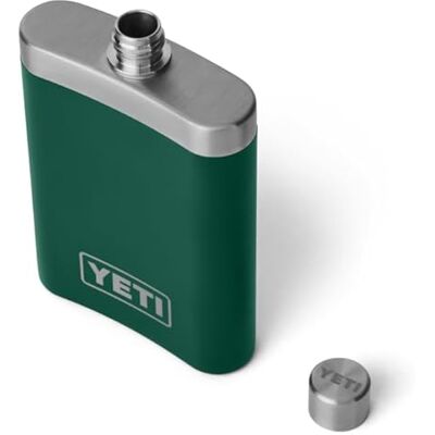 YETI Hip Flask 7 oz (207 ml), Black Forest Green Stainless Steel Alcohol Flask with Funnel, Leakproof for Easy, Mess-Free Filling, Dishwasher Safe YETI Hip Flask 7 oz (207 ml), Black Forest Green Stainless Steel Alcohol Flask with Funnel, Leakproof for Easy, Mess-Free Filling, Dishwasher Safe