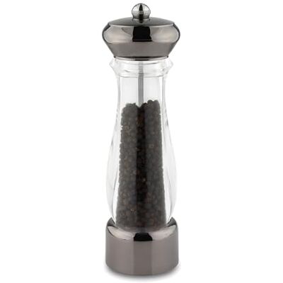 Grunwerg Gunmetal Grey and Acrylic Pepper or Salt Mill - Mill Grunwerg Gunmetal Grey and Acrylic Pepper or Salt Mill - Mill