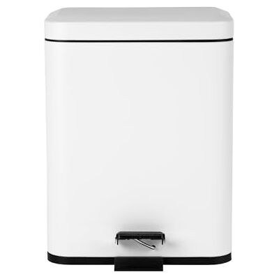 Beldray Double Compartment Bin – 5 Litre Dual Separation Waste Bin, Rectangular Rubbish Bin, Removable Inner Buckets, Suitable For Bedrooms & Bathrooms, Foot Pedal Function, White, LA035235WHTFEU7 Beldray Double Compartment Bin – 5 Litre Dual Separation Waste Bin, Rectangular Rubbish Bin, Removable Inner Buckets, Suitable For Bedrooms & Bathrooms, Foot Pedal Function, White, LA035235WHTFEU7
