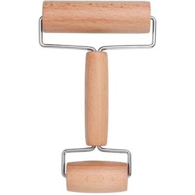 FANGZESHI Ergonomic Wooden Rolling Pin, Beechwood, Double Headed Professional Bread Baking Roller, Natural Beechwood Construction, for Home and Commercial Use, Kitchen Tool FANGZESHI Ergonomic Wooden Rolling Pin, Beechwood, Double Headed Professional Bread Baking Roller, Natural Beechwood Construction, for Home and Commercial Use, Kitchen Tool
