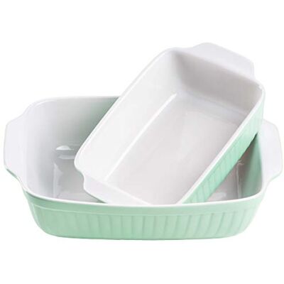 MÄSER , Kitchen Time Series, Rectangular Pie Dish, 2 Piece Cake Tin, Baking Set in Green MÄSER , Kitchen Time Series, Rectangular Pie Dish, 2 Piece Cake Tin, Baking Set in Green