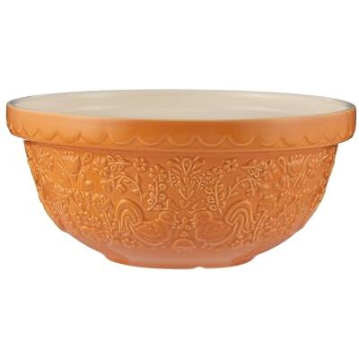 Mason Cash Home to Roost Mixing Bowl 24cm Earthenware Bowl with Embossed Hen & Cockerel Design Classic Bakeware for Dough, Pastry & Cake Mixing Dishwasher & Freezer Safe Mason Cash Home to Roost Mixing Bowl 24cm Earthenware Bowl with Embossed Hen & Cockerel Design Classic Bakeware for Dough, Pastry & Cake Mixing Dishwasher & Freezer Safe