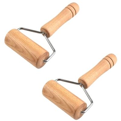 EMASDGEY Ergonomic Handle Wooden Rolling Pin for Baking, D 2PCS Ergonomic Handle, Beechwood Pastries Roller Practical Kitchen Tool for Baking Cooking and Food Preparation EMASDGEY Ergonomic Handle Wooden Rolling Pin for Baking, D 2PCS Ergonomic Handle, Beechwood Pastries Roller Practical Kitchen Tool for Baking Cooking and Food Preparation