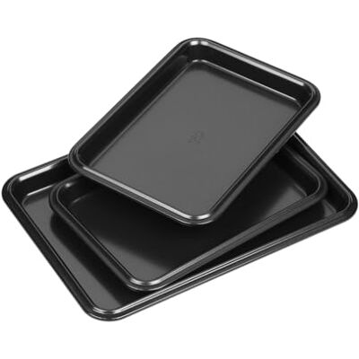 Tala Performance Baking Tray Set of 3, Professional Baking Trays for Oven Non Stick, Steel Oven Tray for Cooking & Roasting 34.5x24.3x2.1 cm Tray & 26.6x19.3x2.1 cm Trays Tala Performance Baking Tray Set of 3, Professional Baking Trays for Oven Non Stick, Steel Oven Tray for Cooking & Roasting 34.5x24.3x2.1 cm Tray & 26.6x19.3x2.1 cm Trays