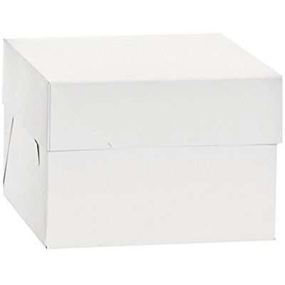 Decora White Square Cake Box - 40.5x40.5x25cm - For Tall Desserts Decora White Square Cake Box - 40.5x40.5x25cm - For Tall Desserts
