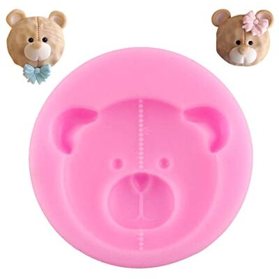 yqhtwtku Bear Silicone Mold Bear Shape Fondant Cake Mould for Baking Candy Making Chocolate Molds Sugar Craft Kitchen Baking Mould for DIY Crafts, Candy, Desserts, Cupcake, Cake Decoration yqhtwtku Bear Silicone Mold Bear Shape Fondant Cake Mould for Baking Candy Making Chocolate Molds Sugar Craft Kitchen Baking Mould for DIY Crafts, Candy, Desserts, Cupcake, Cake Decoration