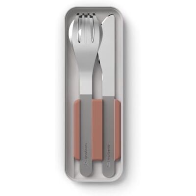 monbento MB Slim Box Cutlery Set for Bento Box Pink Moka Trio Knife 3 Pieces Fork Spoon Knife monbento MB Slim Box Cutlery Set for Bento Box Pink Moka Trio Knife 3 Pieces Fork Spoon Knife