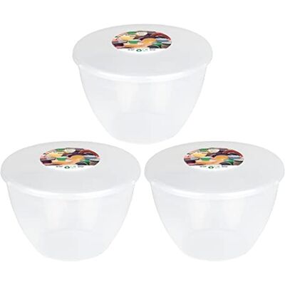 Just Pudding Basins Clear 1.5 Pint, 850ml Basin (3 Pack) Food Safe Plastic Bowls and Lids for Steam Cooking Just Pudding Basins Clear 1.5 Pint, 850ml Basin (3 Pack) Food Safe Plastic Bowls and Lids for Steam Cooking