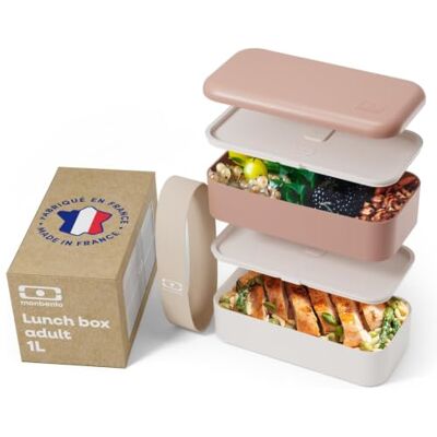 monbento Bento Box MB Original Moka with Compartments Made in France 2 Tier Leakproof Lunch Box for Work/School Lunch Packing BPA Free Food Grade Safe Food Containers Pink monbento Bento Box MB Original Moka with Compartments Made in France 2 Tier Leakproof Lunch Box for Work/School Lunch Packing BPA Free Food Grade Safe Food Containers Pink