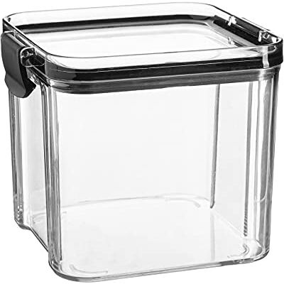Argon Tableware Food Storage Container 700ml Black Pack of 1 Clear Airtight Reusable Stackable Freezer Storage Meal Prep Container Lunch Box with Clip-Lock Lid Argon Tableware Food Storage Container 700ml Black Pack of 1 Clear Airtight Reusable Stackable Freezer Storage Meal Prep Container Lunch Box with Clip-Lock Lid
