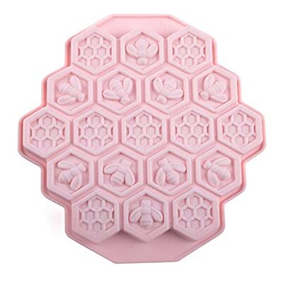 WAenZeeNH 19 Cavities Honeycomb Silicone Cake Molds for DIY Ice Chocolate, 1 PCS 3D Bee Chocolate Mold, Honeycomb Wax Melt Moulds, Reusable, Durable WAenZeeNH 19 Cavities Honeycomb Silicone Cake Molds for DIY Ice Chocolate, 1 PCS 3D Bee Chocolate Mold, Honeycomb Wax Melt Moulds, Reusable, Durable