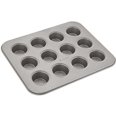 Judge Non-Stick Mini Cupcake or Muffin Tin with 12 Cups, Dishwasher Safe, 25cm x 20cm x 2cm Judge Non-Stick Mini Cupcake or Muffin Tin with 12 Cups, Dishwasher Safe, 25cm x 20cm x 2cm