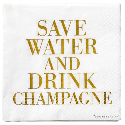Bloomingville "Save water and... Paper Napkin Bloomingville "Save water and... Paper Napkin