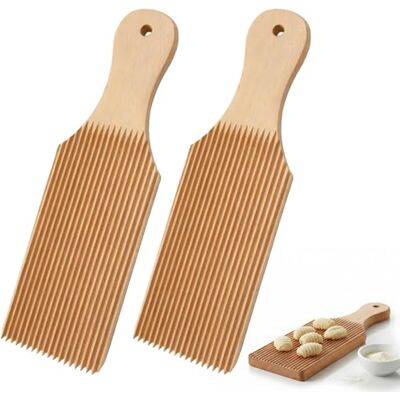 Solbrezeni 2 PCS Gnocchi Board & Wooden Butter Paddles Set for Homemade Gnocchi, 24cm Multi-functional: Natural Beech Pasta Maker, Butter Maker, Butter Churner, Butter Blocks, Squeeze Buttermilk, Butter Sticks Solbrezeni 2 PCS Gnocchi Board & Wooden Butter Paddles Set for Homemade Gnocchi, 24cm Multi-functional: Natural Beech Pasta Maker, Butter Maker, Butter Churner, Butter Blocks, Squeeze Buttermilk, Butter Sticks