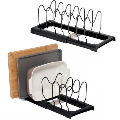 simplywire Expandable Baking Tray Rack Pack of 2 Black Pan Lid Rack Chopping Board Storage Kitchen Cupboard Organiser simplywire Expandable Baking Tray Rack Pack of 2 Black Pan Lid Rack Chopping Board Storage Kitchen Cupboard Organiser