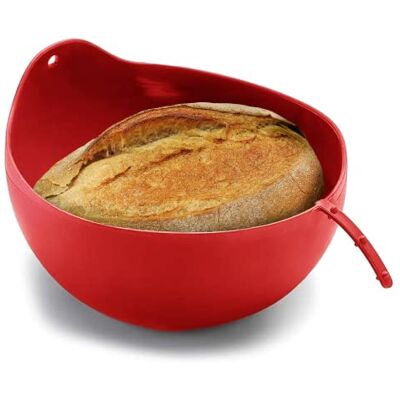 Coolinato 3-in-1 Silicone Universal Bowl, red, Bread Baking tin for Baking, Mixing and Steaming, Heat-Resistant up to 230°C, 24 cm Coolinato 3-in-1 Silicone Universal Bowl, red, Bread Baking tin for Baking, Mixing and Steaming, Heat-Resistant up to 230°C, 24 cm