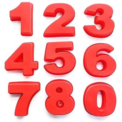Fieuaah 9 PCS Numbers Shaped Mousse Molds, Silicone Chocolate, 4 INCHES Fondant Decoration Gadgets, Chocolate, Molds for Kitchen, Baking Gadgets, Household Baking Fieuaah 9 PCS Numbers Shaped Mousse Molds, Silicone Chocolate, 4 INCHES Fondant Decoration Gadgets, Chocolate, Molds for Kitchen, Baking Gadgets, Household Baking